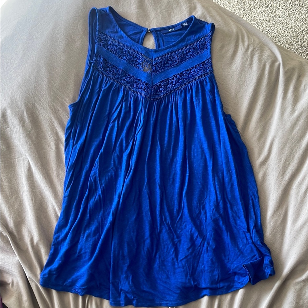 Blue Sleeveless Top